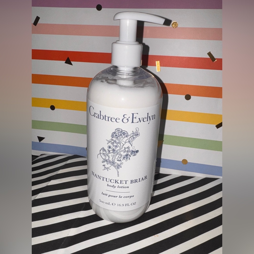 NWT NEW Crabtree & Evelyn Nantucket Briar Body Lotion With Pump 16.9 fl oz